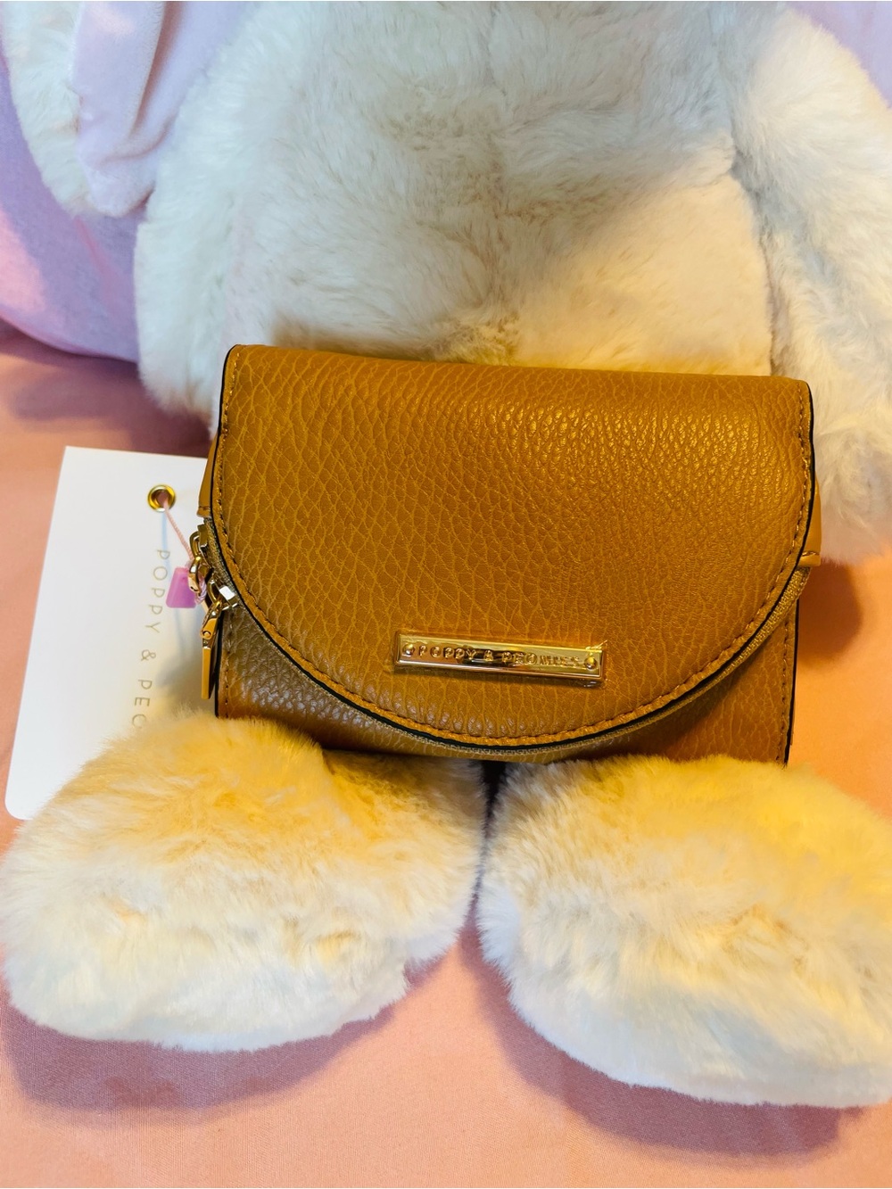 Poppy & Peonies Camel Wallet